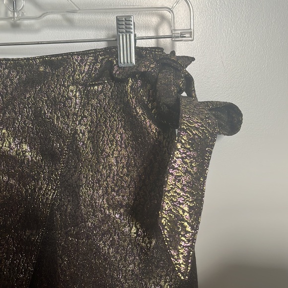 Express - Metallic Rose/Gold Faux Wrap Skirt (Size 8) - Can fit 6 as well - Picture 3 of 10